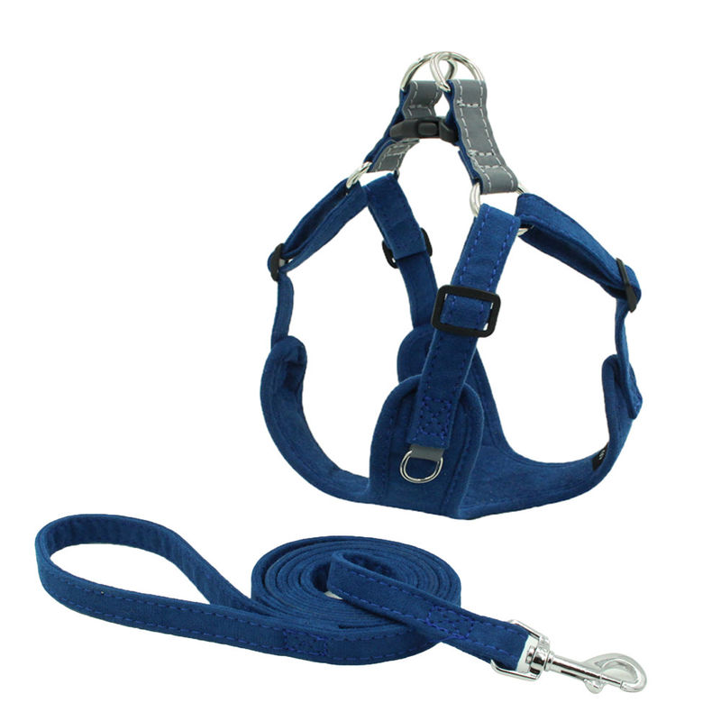 El perro y el correo reflexivos Kit Traction Suit Dog Leash del ante aprovechan el arnés a prueba de explosiones del chaleco del sistema de la correa de perro