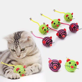 Los ratones de nylon de Bell Cat Pet Toys With A de la cuerda de la secuencia cogen a Cat Mouse Toy