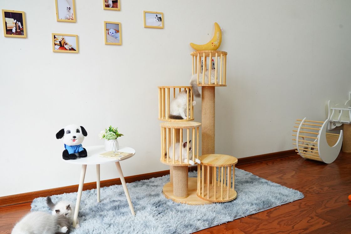 Casa durable Kitten Cat Climbing Tree Tower Condo con el rasguño de los postes