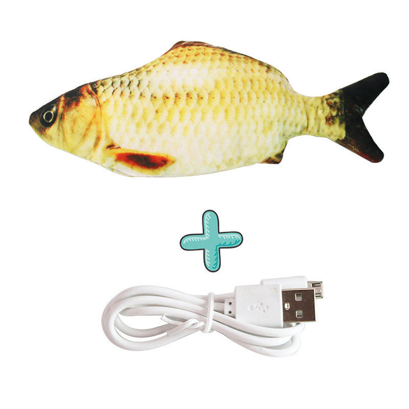 El pescado flojo eléctrico Cat Toy Simulation Wiggle Fish Catnip juega la felpa que el pescado móvil interactivo del baile juega para los gatos