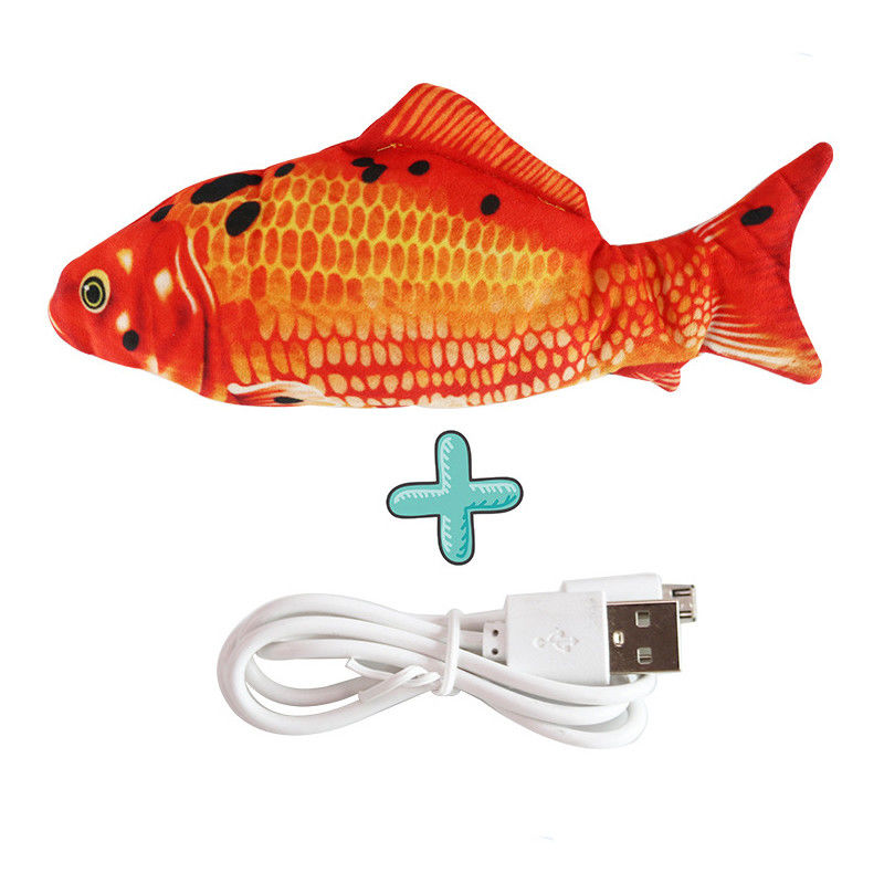 El pescado flojo eléctrico Cat Toy Simulation Wiggle Fish Catnip juega la felpa que el pescado móvil interactivo del baile juega para los gatos