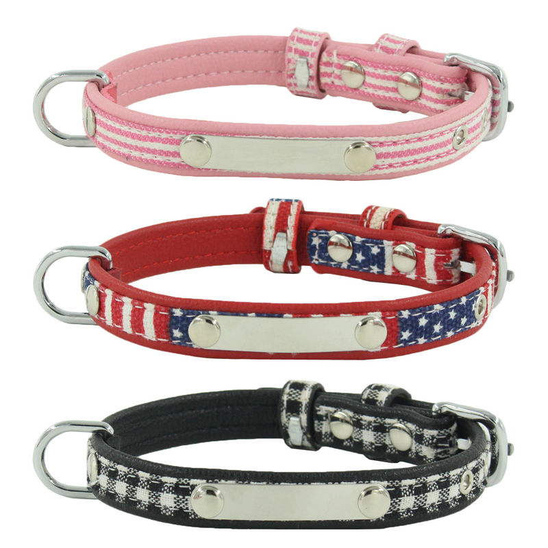 La impresión modificada para requisitos particulares personalizó la correa del cuello del perro de Logo Dog Collar Adjustable Pet