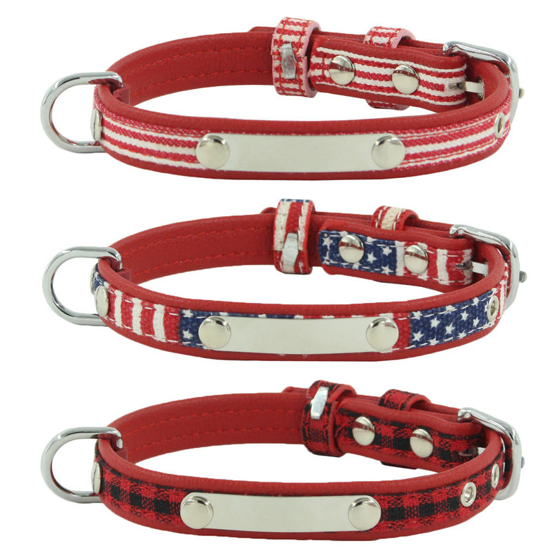 La impresión modificada para requisitos particulares personalizó la correa del cuello del perro de Logo Dog Collar Adjustable Pet