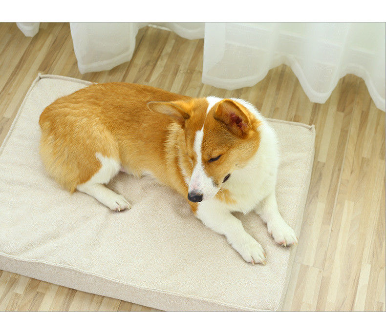 El perro ortopédico de la espuma de la memoria acuesta el colchón lavable impermeable grueso de las camas del animal doméstico con la cubierta desprendible