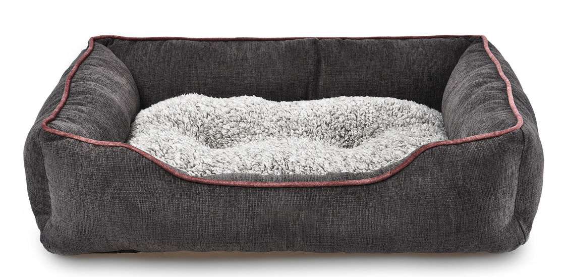 Sofá ortopédico de lujo grande del sofá de la cama del perro de la guarnición de la prenda impermeable con la cubierta lavable desprendible