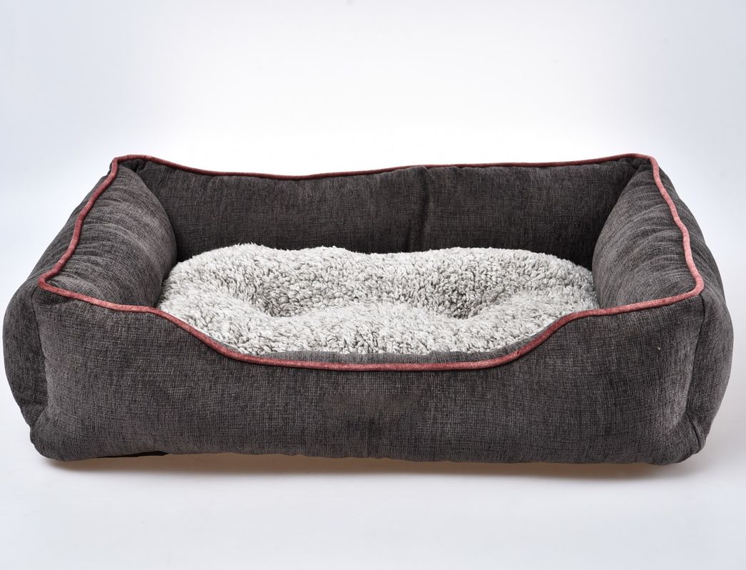 Sofá ortopédico de lujo grande del sofá de la cama del perro de la guarnición de la prenda impermeable con la cubierta lavable desprendible