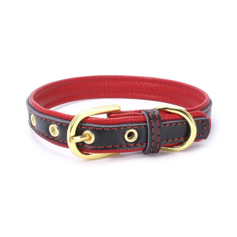Cuello de perro casero colorido suave sólido de cuero de la PU para el cuello seguro ajustable de la pequeña correa para el cuello medianamente grande de los perros