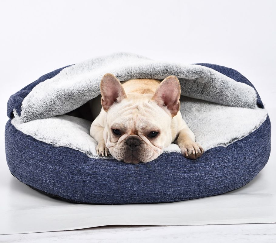 Cama que calma de la ansiedad del perro de la cama de la felpa de la jerarquía de Snuggler no del animal doméstico inferior lavable superior anti del resbalón
