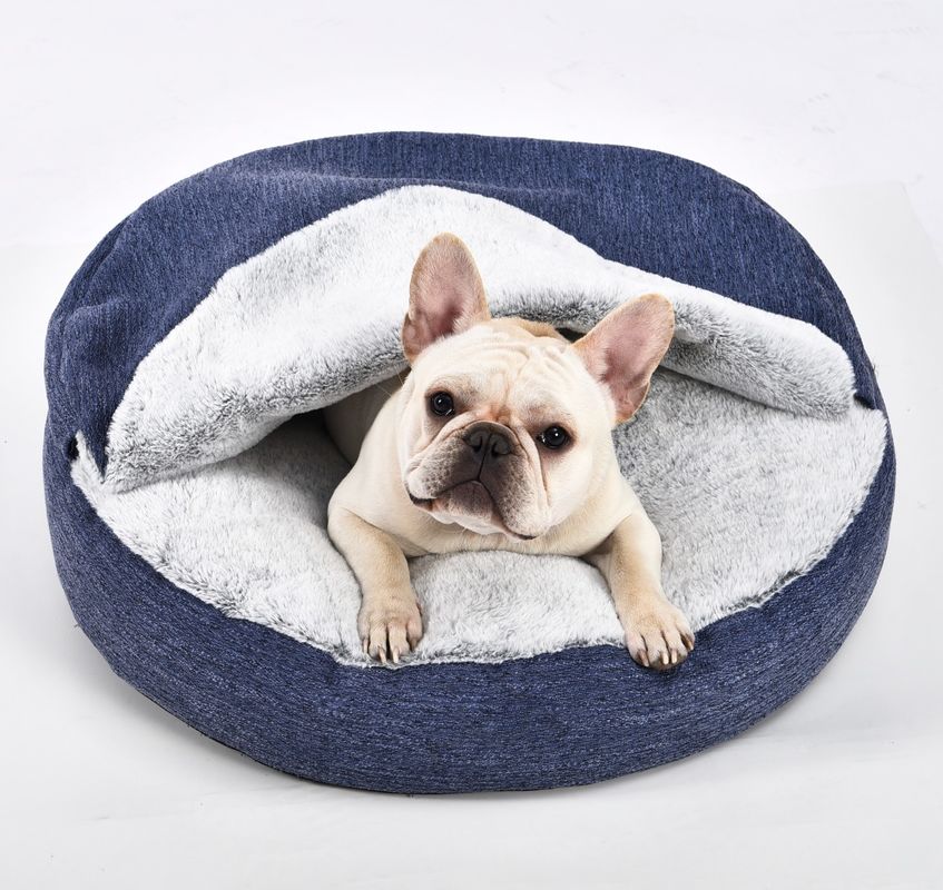 Cama que calma de la ansiedad del perro de la cama de la felpa de la jerarquía de Snuggler no del animal doméstico inferior lavable superior anti del resbalón