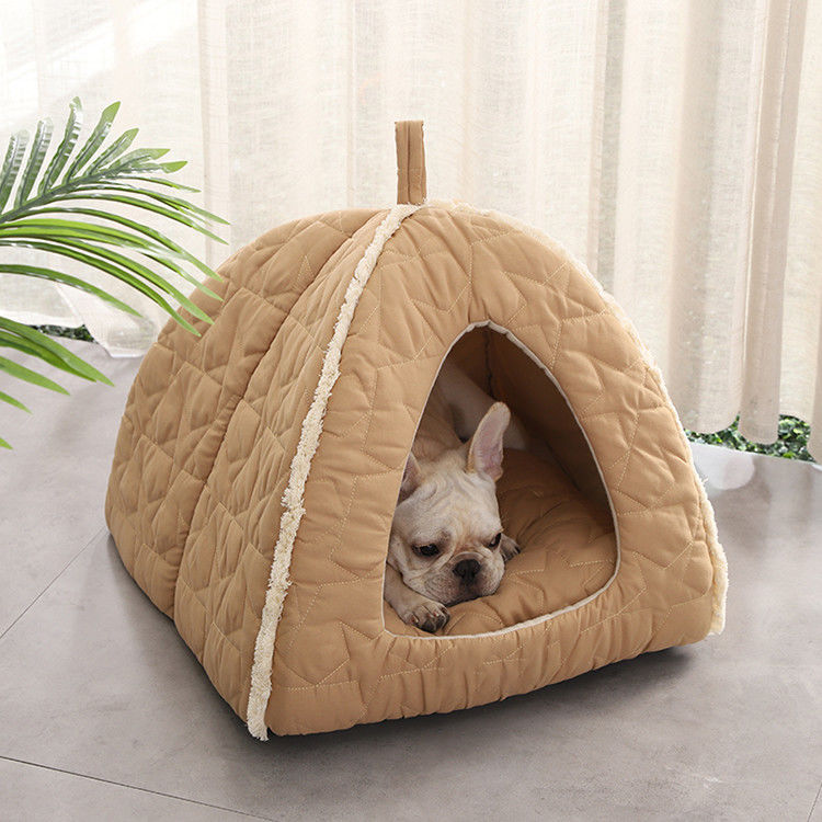 Tienda del animal doméstico de la felpa con el iglú inferior Cat House Kennel del resbalón desmontable de Mat Dog Bed With Non de la cremallera