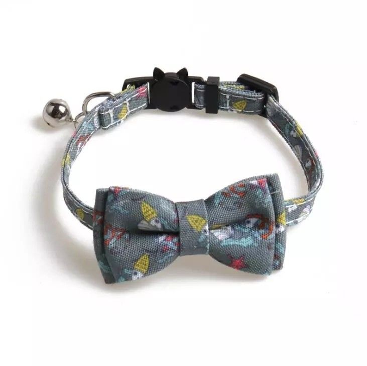 Animal doméstico ajustable Cat Collar Breakaway con la corbata de lazo y Bell lindas para Kitty y algunos perritos