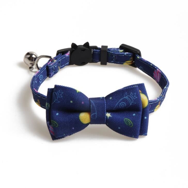 Animal doméstico ajustable Cat Collar Breakaway con la corbata de lazo y Bell lindas para Kitty y algunos perritos
