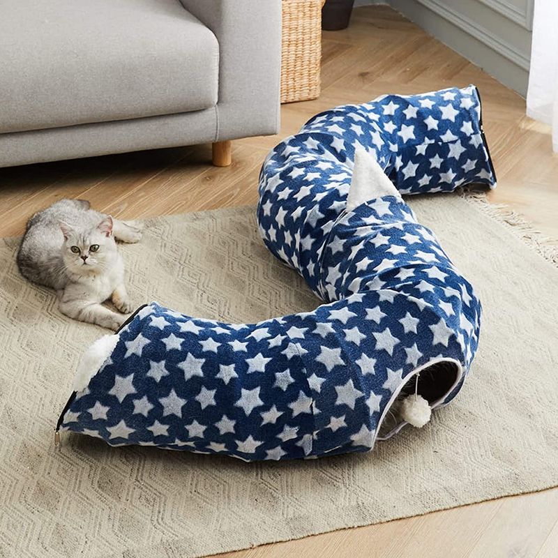Bola central de Cat Tunnel With Bed With Mat Dog Collapsible With Fun de la diversión para el perrito de los gatitos del animal doméstico