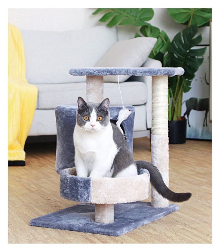 Propiedad horizontal llana multi Cat Climber Tower Sisal Large de madera Cat Scratching Post