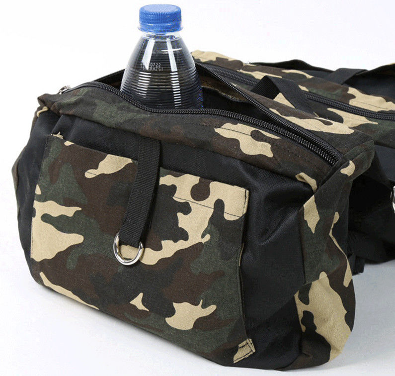 Mochila ajustable del perro de caza del bolso del arnés de la mochila del uno mismo del perro del camuflaje para el perro grande