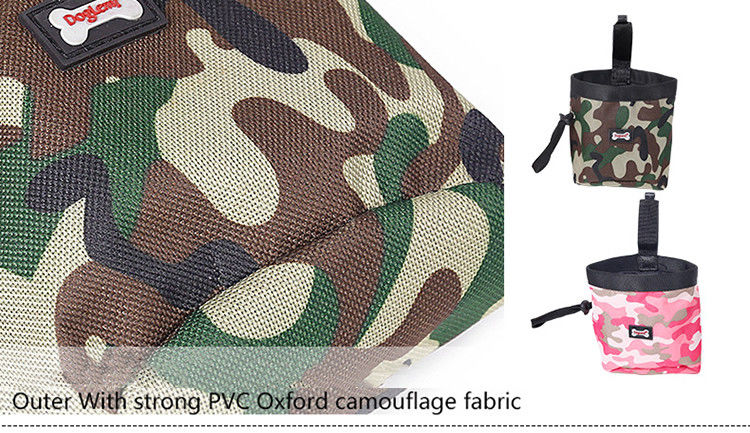 Los bocados al aire libre del perro del entrenamiento de los accesorios de la cintura del bolso del animal doméstico impermeable del camuflaje empaquetan