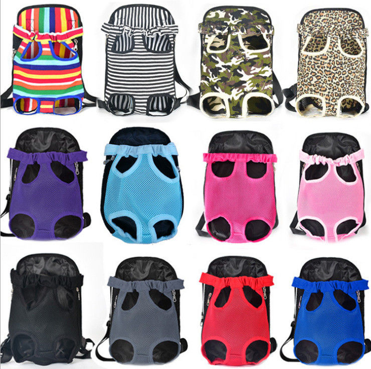 Piernas fuera de las manos Front Dog Carrier Backpack Travel ajustable libre para el pequeño perrito medio