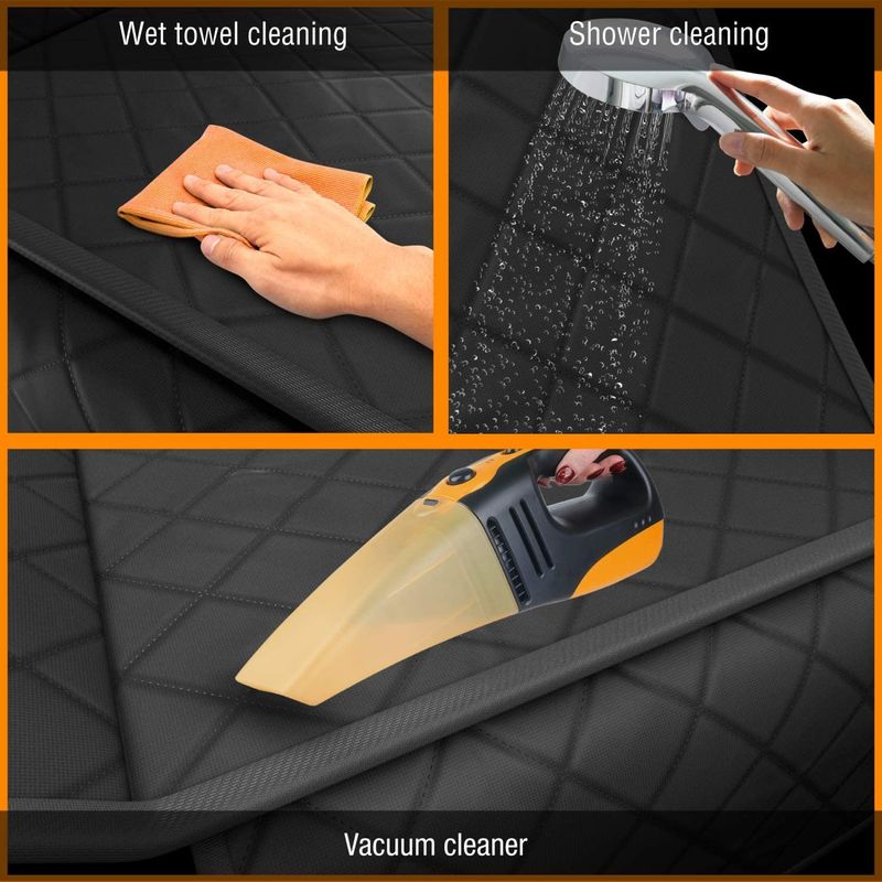 Funda de asiento trasera montada vehículo Mat Black Waterproof del perro el 137*147cm
