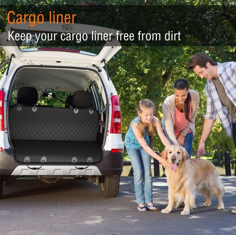 Funda de asiento trasera montada vehículo Mat Black Waterproof del perro el 137*147cm