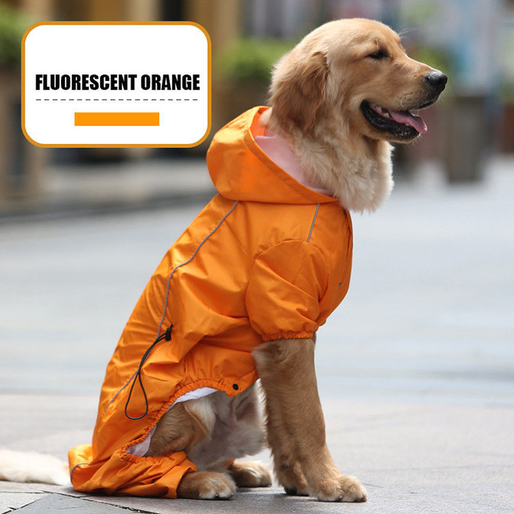 Traje reflexivo respirable caliente de la lluvia del perro del impermeable S-XXL del perro amarillo del invierno