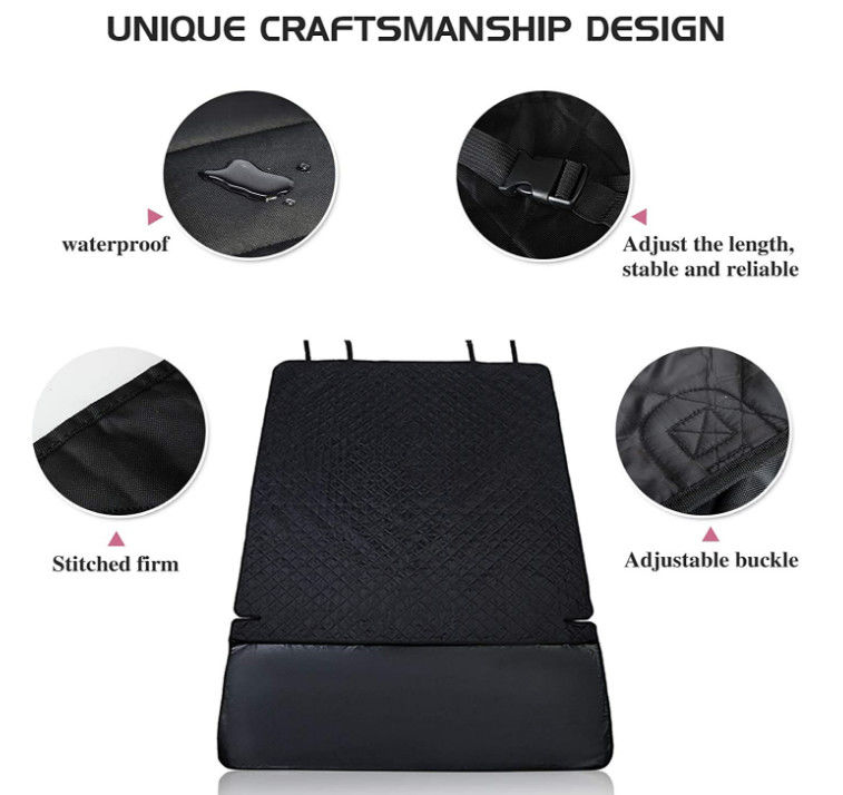 Estera durable del asiento de carro del perro negro de la hamaca 900g del perro de Seat trasero del camión de la prenda impermeable