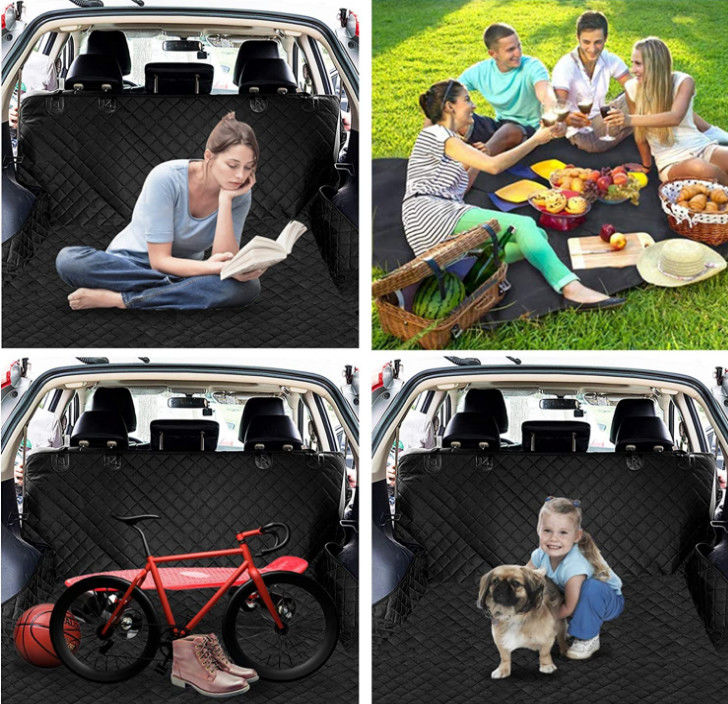 Estera durable del asiento de carro del perro negro de la hamaca 900g del perro de Seat trasero del camión de la prenda impermeable