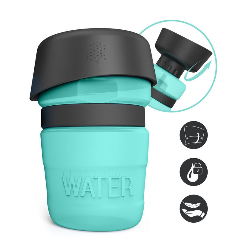 Botella de agua de consumición del apretón del perro casero hermético del diseño de la cubierta portátil