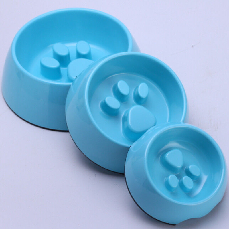 No deslice el cuenco lento del perrito del alimentador de la consumición Cat Bowl Prevent Cat Food del chapoteo del animal doméstico lento del agua