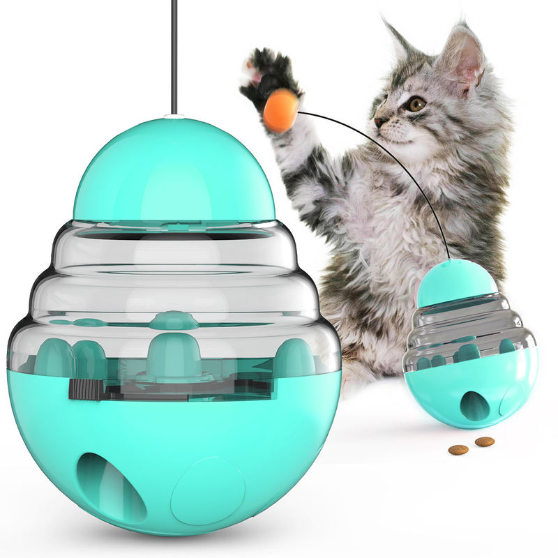 2 en 1 bola interactiva de Shaped Pet Treat del vaso de Cat Slow Feeder Ball Detachable