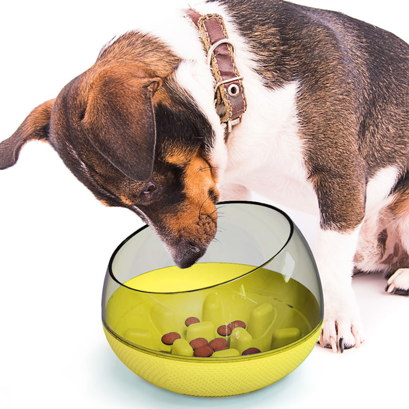 El derramamiento lento del cuenco del entrenamiento de la comida de perro del animal doméstico impermeabiliza el cuenco lento el 19*19*13.5cm del perro de la consumición