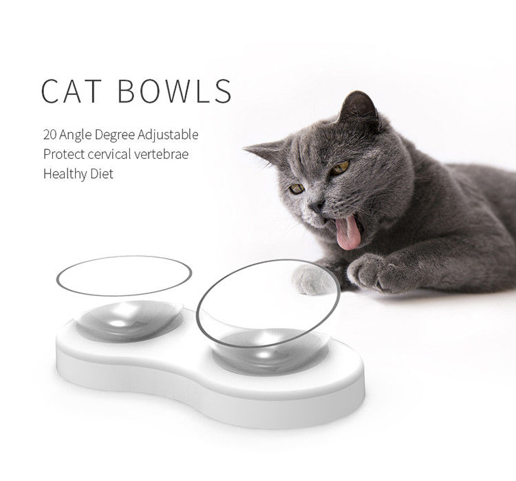 Pequeños animales dobles elevados de Cat Food Bowls Funny For los 32.3*16.5*9.5cm