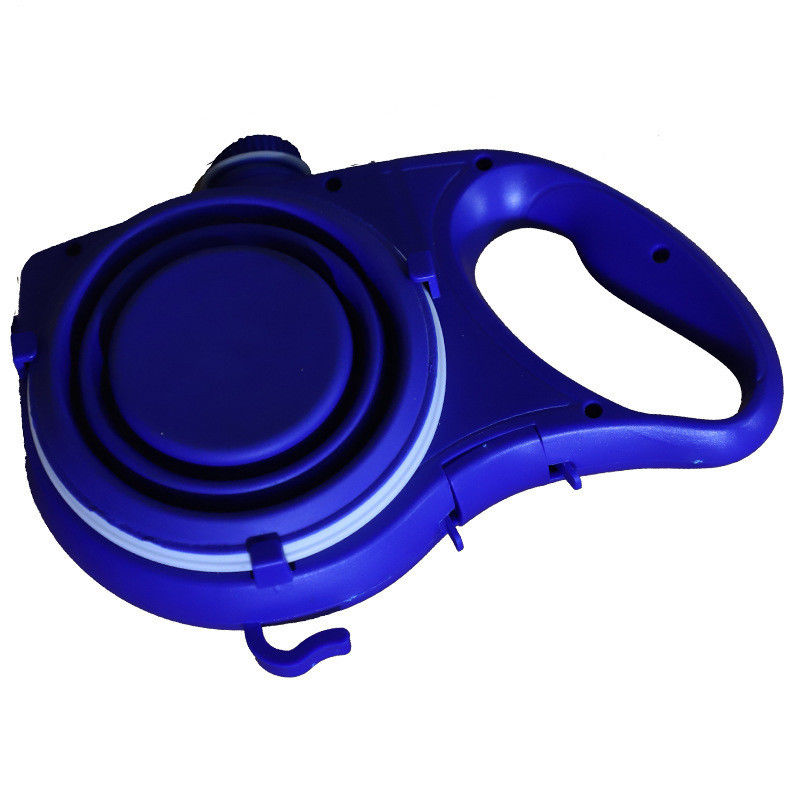 5 EN 1 botella de agua portátil del perro de la correa de perro de nylon con el dispensador plegable del bolso del impulso del perro del cuenco