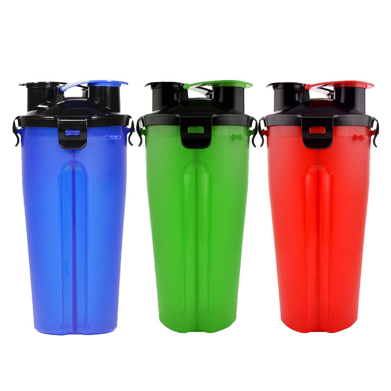 2 en cuencos plegables de 1 del perro casero 350ml del agua botella de la comida con mosquetón