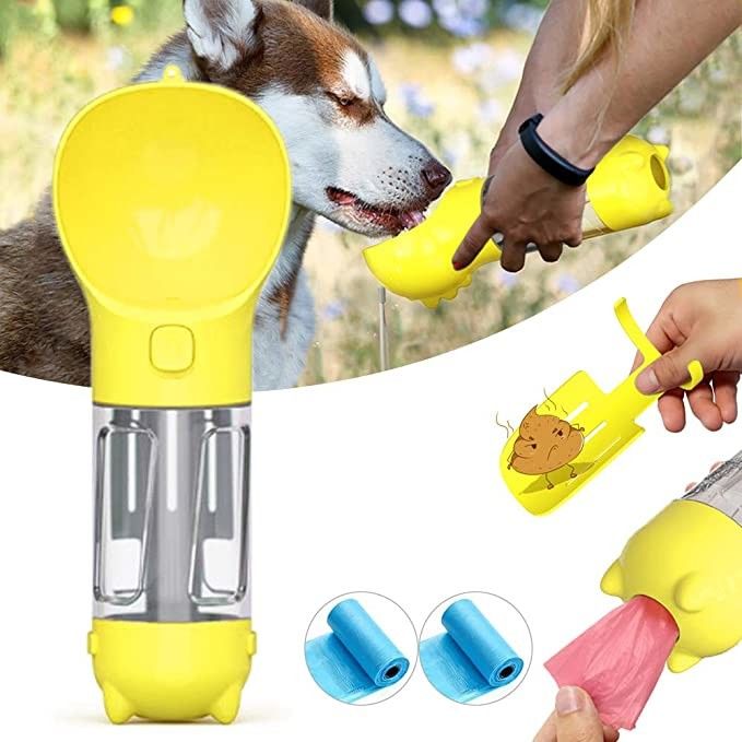 Tenedor de consumición del bolso de la basura de la botella 300ML del perro portátil