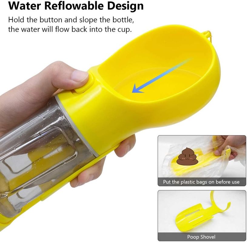 Tenedor de consumición del bolso de la basura de la botella 300ML del perro portátil