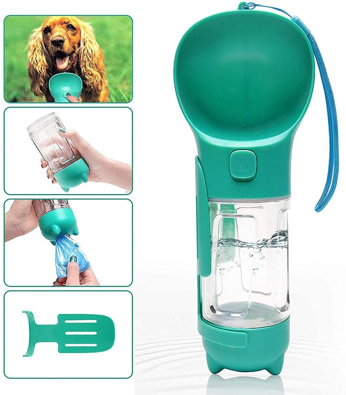 El escape de BSCI impermeabiliza 2 en 1 dispensador del agua del perrito de la botella de agua del perro con la pala del impulso