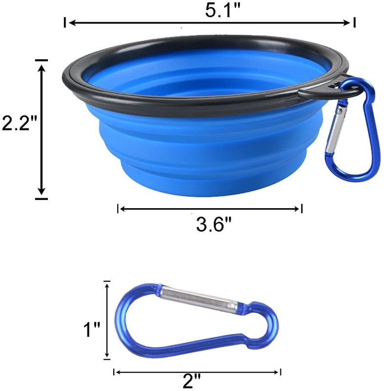 Cuenco plegable del perro portátil ligero para la alimentación al aire libre de la comida del agua