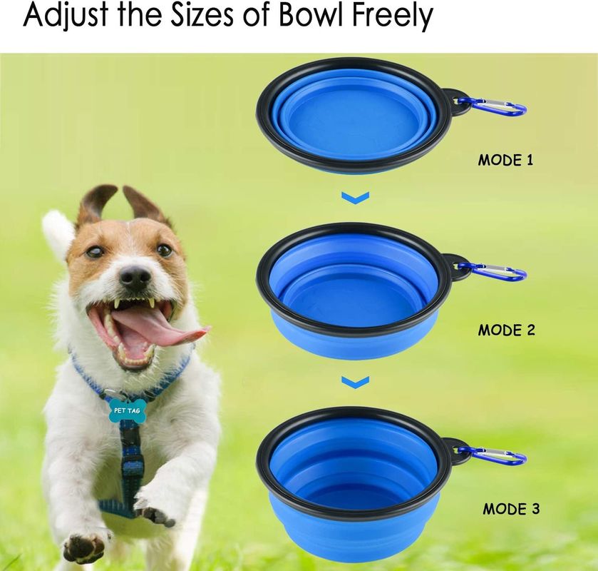 Cuenco plegable del perro portátil ligero para la alimentación al aire libre de la comida del agua