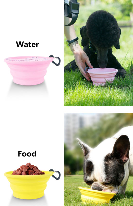 Cuenco al aire libre del agua del viaje del silicón para el cuenco de Cat Dog Food And Water de los perros
