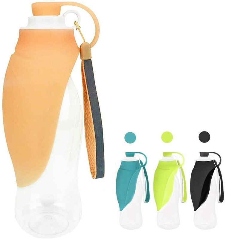 Botella de consumición portátil plegable para la botella de agua plegable del animal doméstico de los perros 580ML