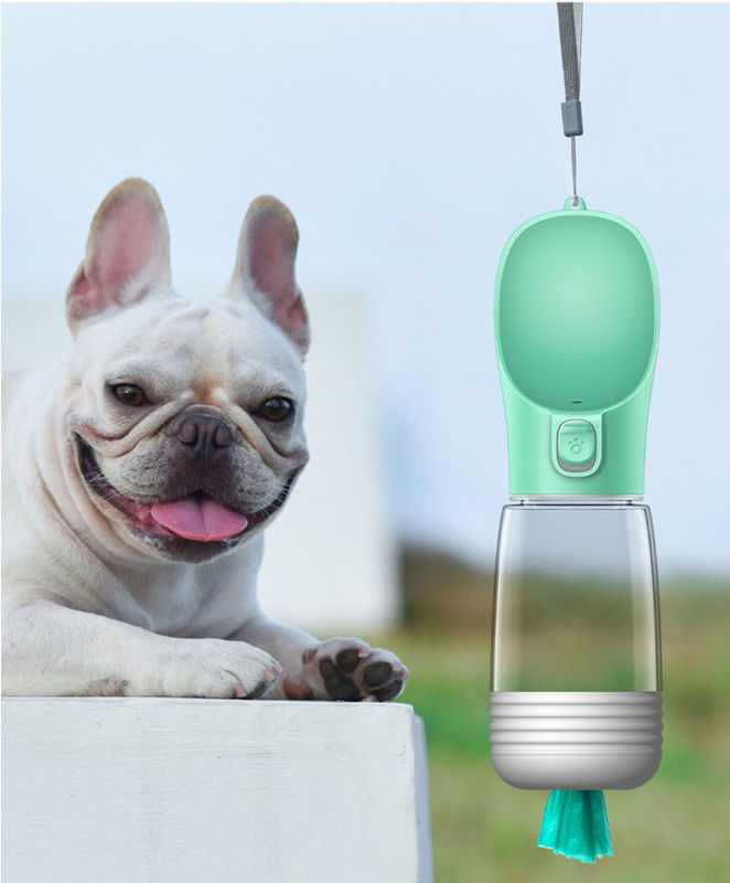El tenedor del bolso del impulso de Hallupets persigue la botella de agua del viaje para los perros que caminan 350ml