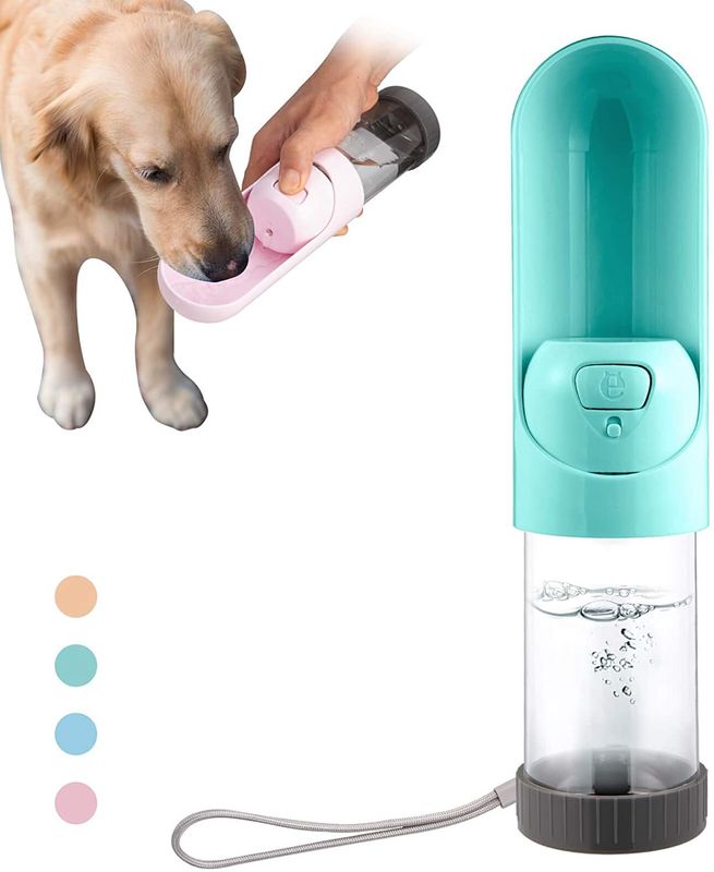 Botella de agua portátil plegable del perro casero para caminar al aire libre