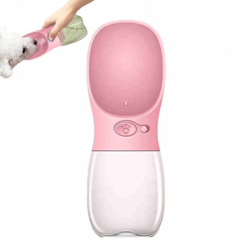 Botella de agua plegable portátil del perro de la taza de la bebida 12-20OZ para caminar