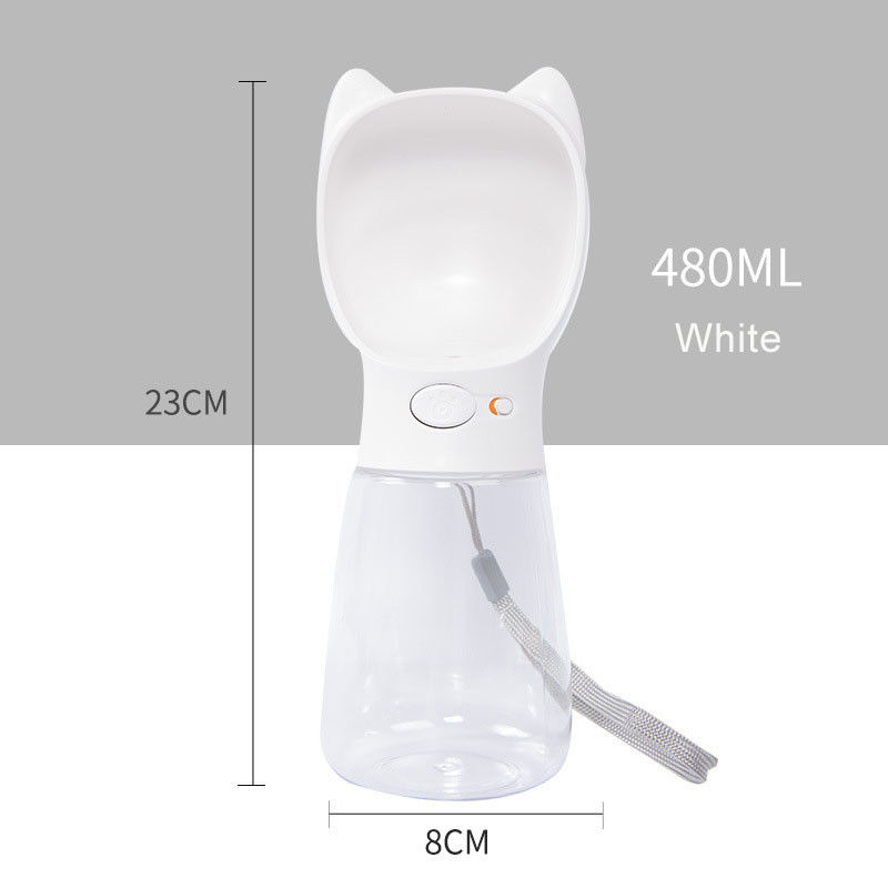Botella de agua portátil del animal doméstico del viaje de 480 ml para el dogo de los perros