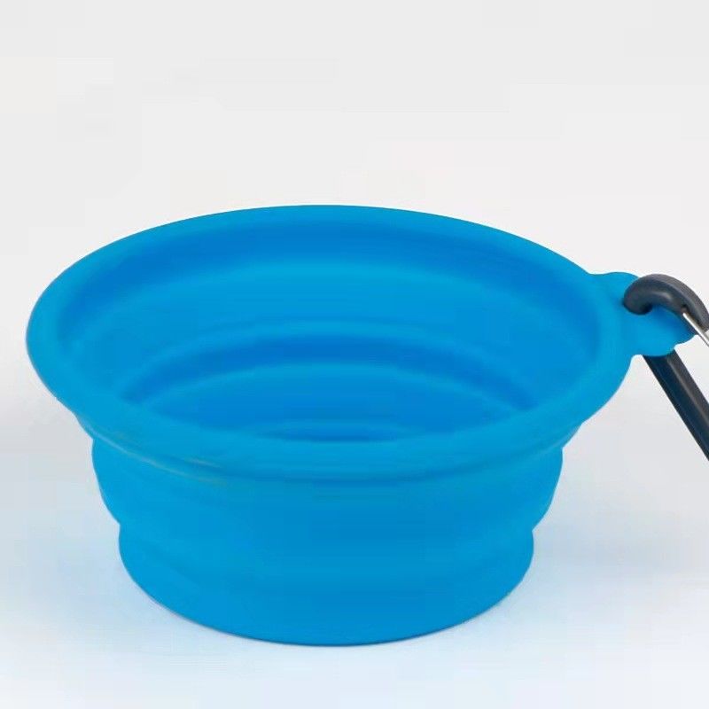 Cuenco plegable plegable del perro de los alimentadores lentos del cuenco del perro del silicón de BSCI