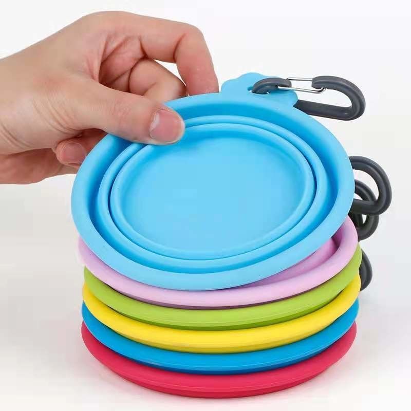 Cuenco plegable de Cat Food Water Custom Dog del cuenco del agua del perro del silicón de Hallupets