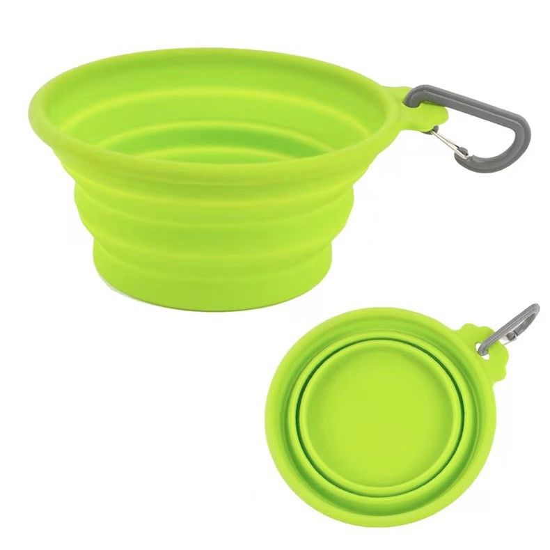 cuenco extensible del perro del silicón 24oz para el plato de alimentación y de riego del viaje