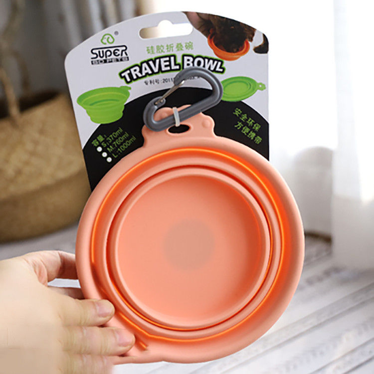 cuenco extensible del perro del silicón 24oz para el plato de alimentación y de riego del viaje