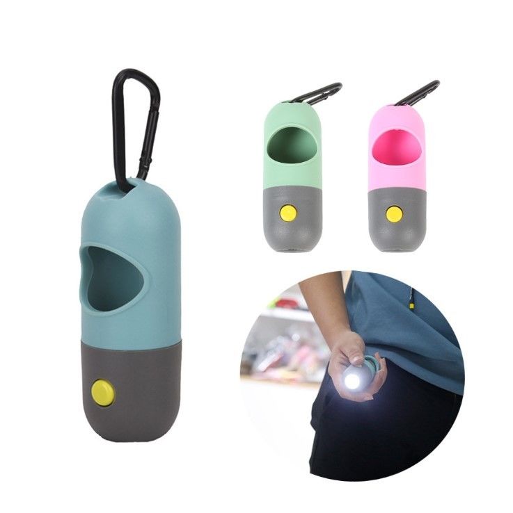 Bolsos y dispensador limpios del impulso del perro de la basura multiusos BSCI del portador con las luces LED