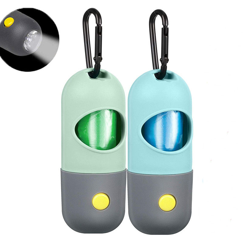 Bolsos y dispensador limpios del impulso del perro de la basura multiusos BSCI del portador con las luces LED